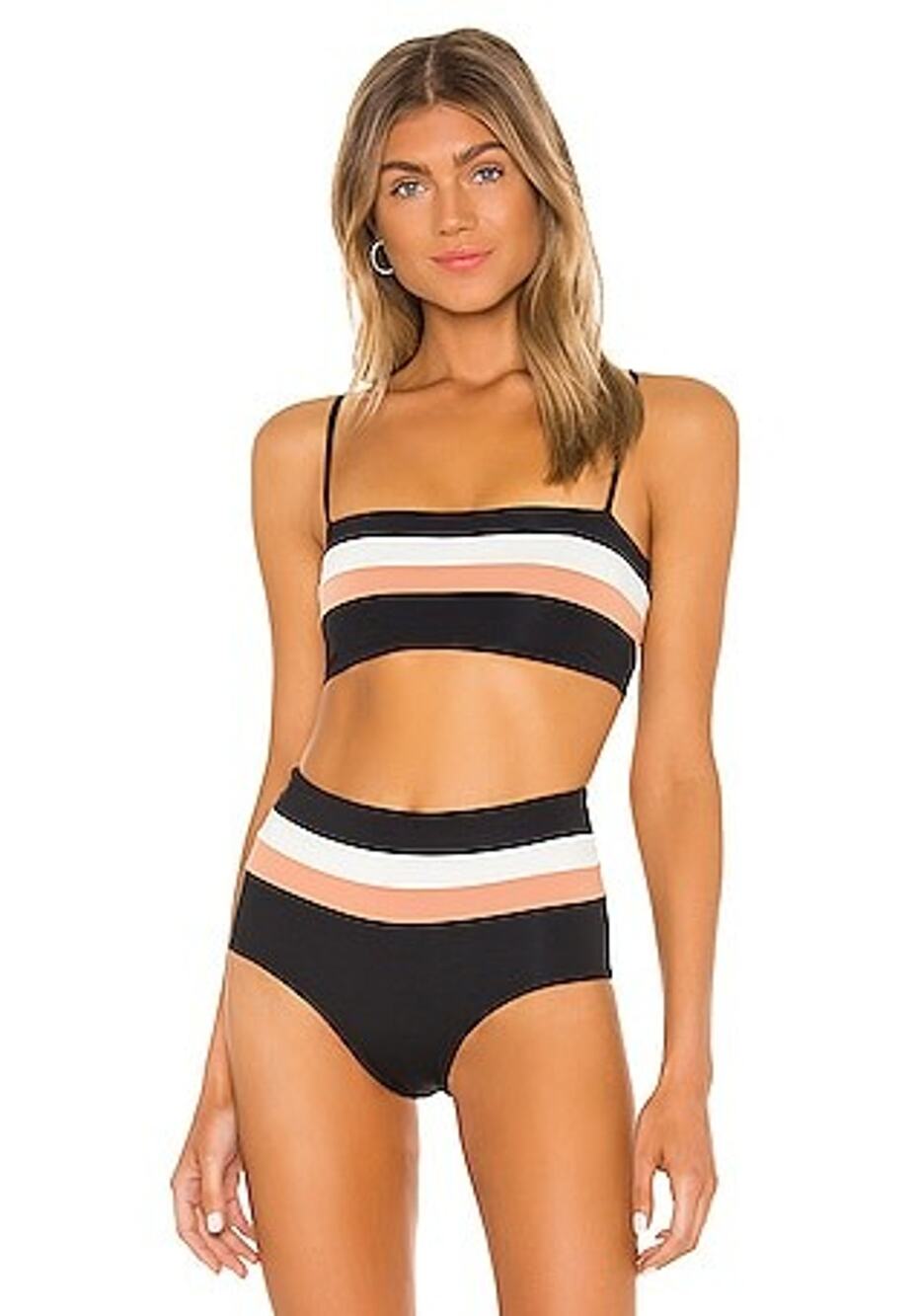 L*Space Rebel Stripe Bikini Top - XS
